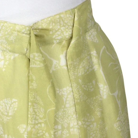 TOMMY BAHAMA Vintage Silk Pleated Floral Tropical Hawaiian Wrap Mini Skirt 4 - Picture 7 of 15